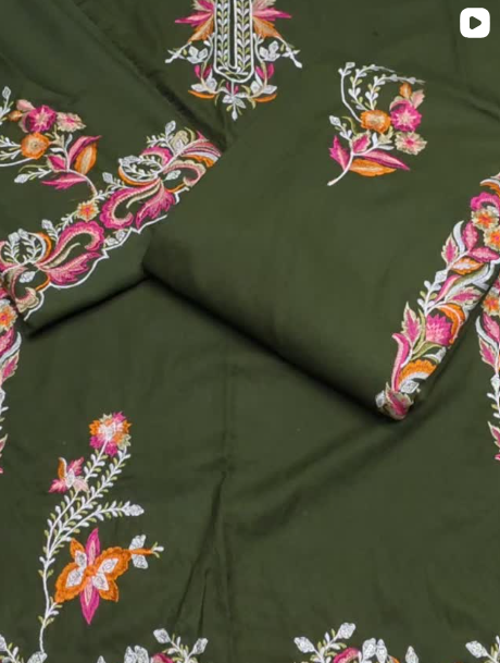 2PC DHANAK EMBROIDED DRESS